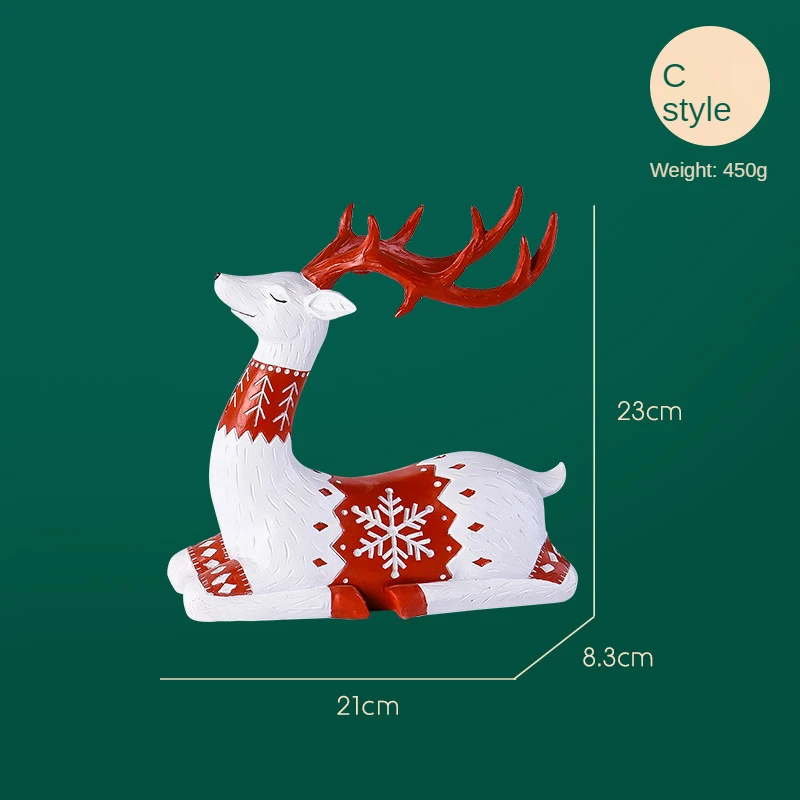 

New Year Christmas Party Elk Santa Claus Red Series Living Room Christmas Decoration Crafts Decoration christmas gift
