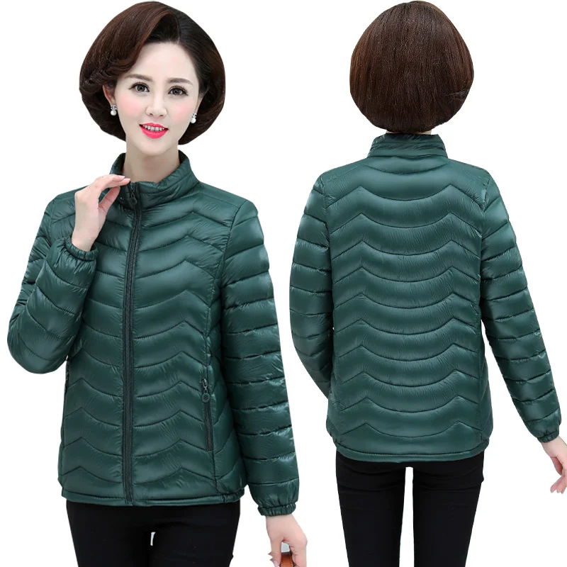 Осенний женский короткий светильник из хлопка среднего и старшего возраста с