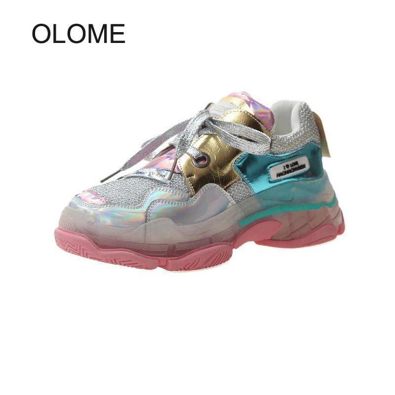 Модная брендовая женская обувь на толстой подошве для отдыха кроссовки