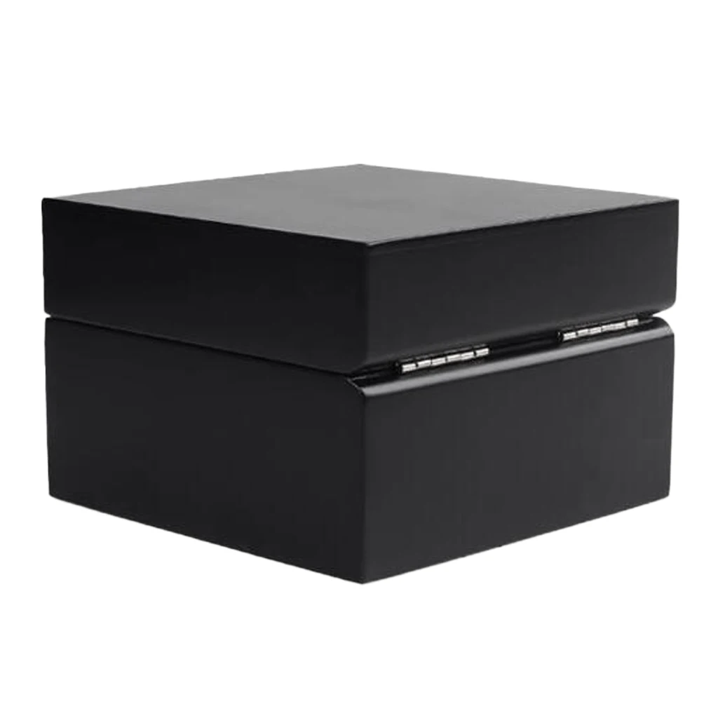 

Black Wood Watch Box Gift Single Slot Watch Case Organizer for Men Women