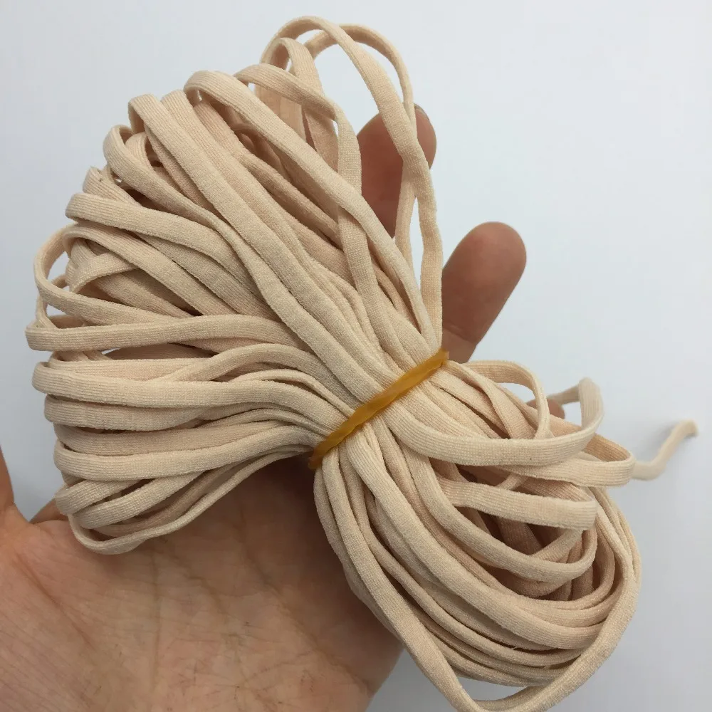 DIY маска швейный материал аксессуар плоский, круглый мягкий белый, черный узкий твердый/полый эластичный ремешок 15 метров S0490L