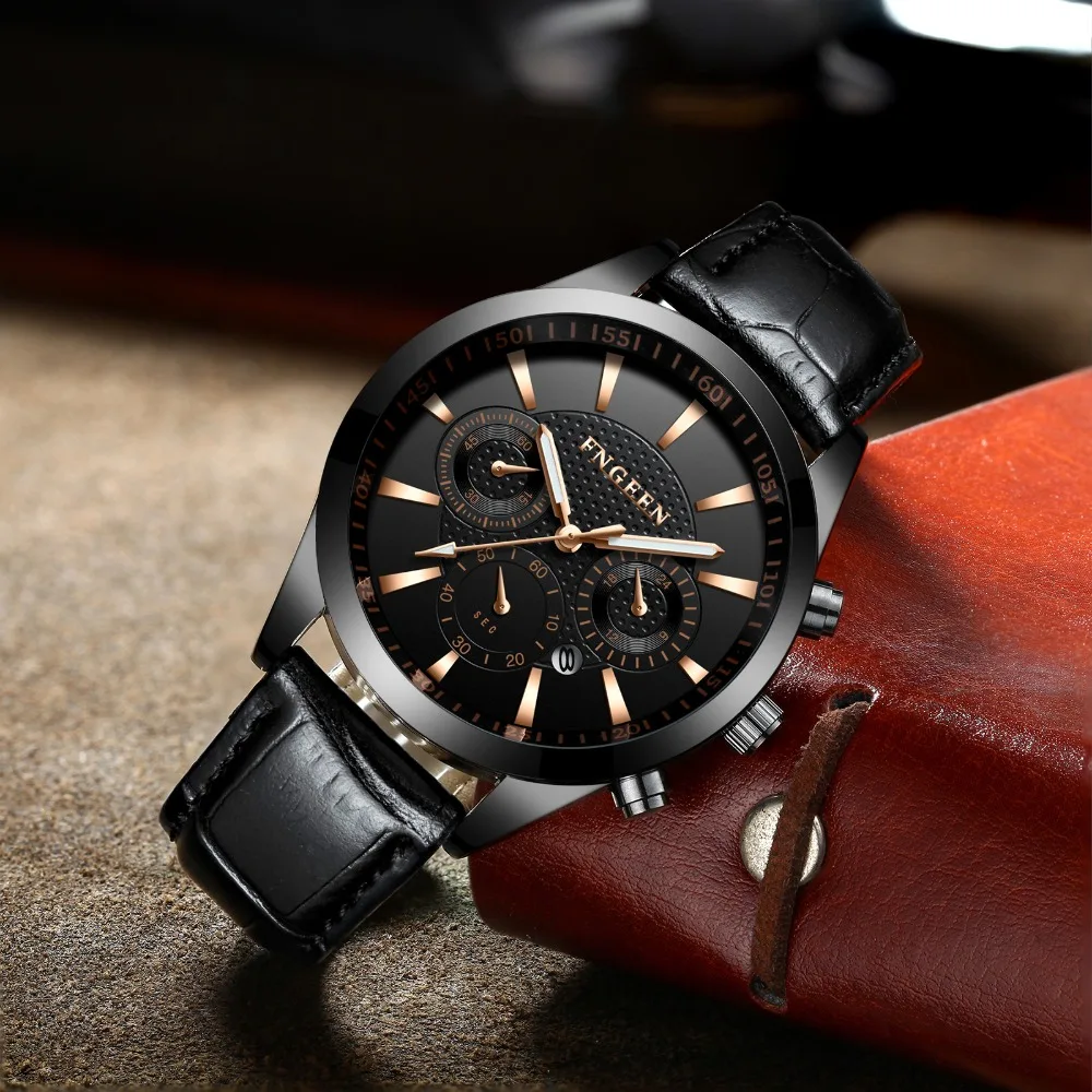 Часы наручные FNGEEN Мужские кварцевые спортивные ударопрочные водонепроницаемые