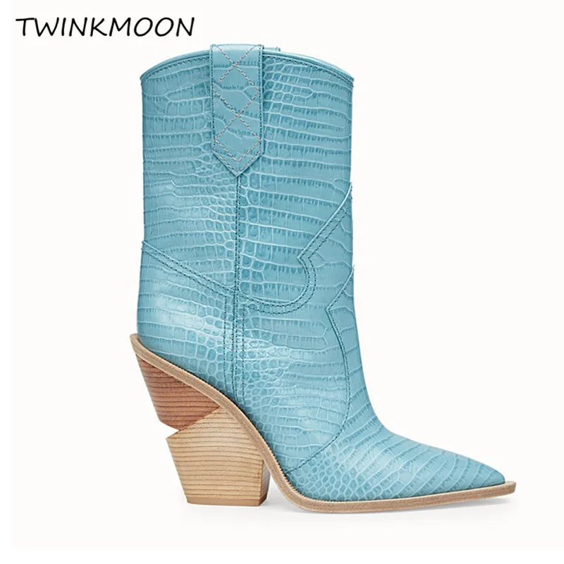 Ботильоны на танкетке женские зимние ботинки высоком каблуке пикантные