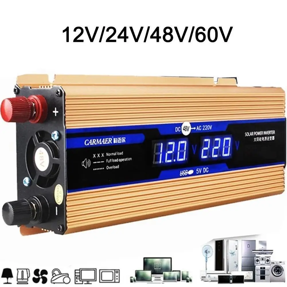 

350W 12V To 220V LED Display Car Power Inverter Converter Adapter Dual USB Voltage Transformer Modified Sine Wave Car AC