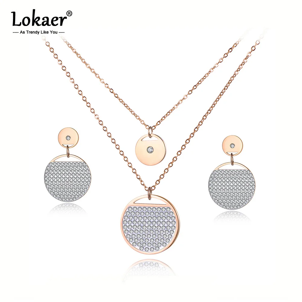 Lokaer модные розовые Золотые круглые серьги из глины для невесты ожерелье
