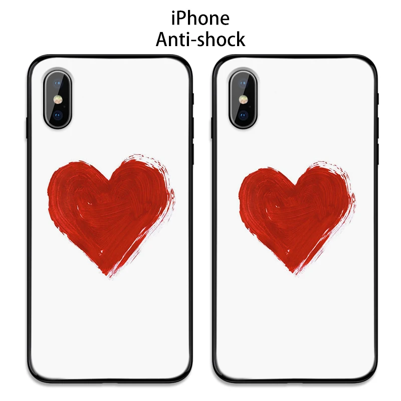 Чехол для телефона iPhone 11 ProMax XR XS MAX X с милым рисунком любви Apple 8 7 6 5S s Plus Мягкий