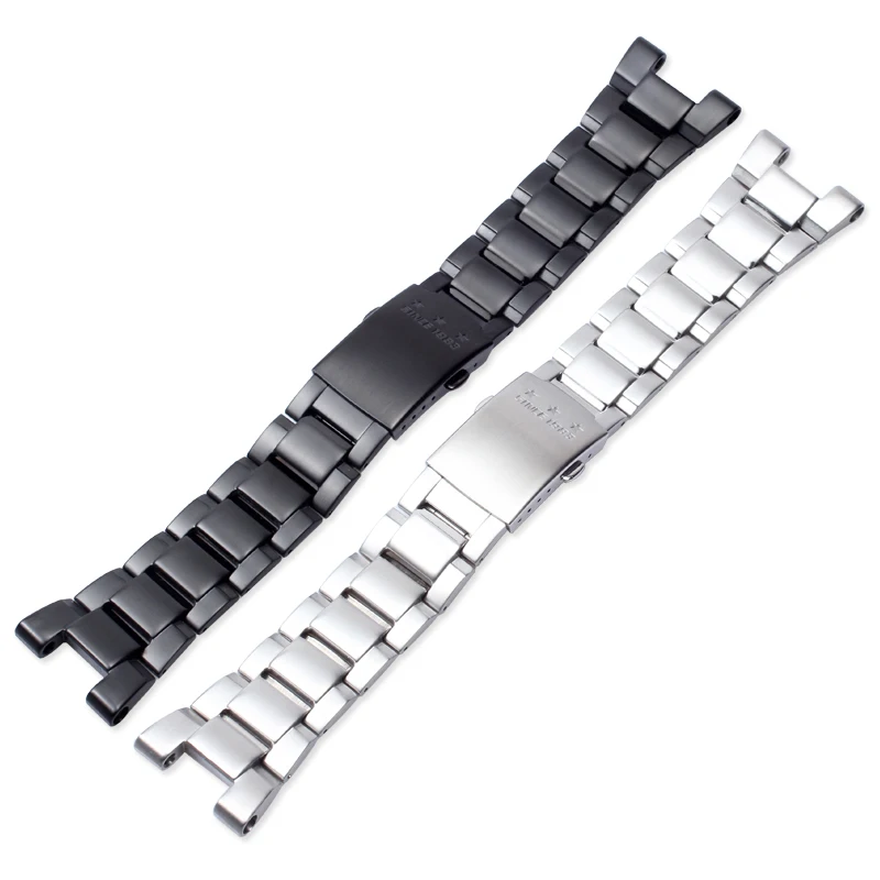 

Solid Stainless Steel Strap Accessories For CASIO G-SHOCK GST-W300/400G/B100/w120L Groove 13MM Watch Bands metal watch bracelets