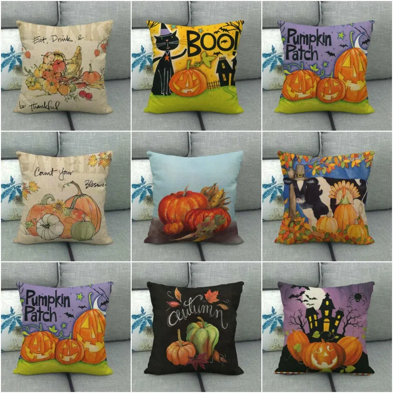 Искусственная Подушка Чехол Осенняя Тыква диванная для дивана домашней кровати
