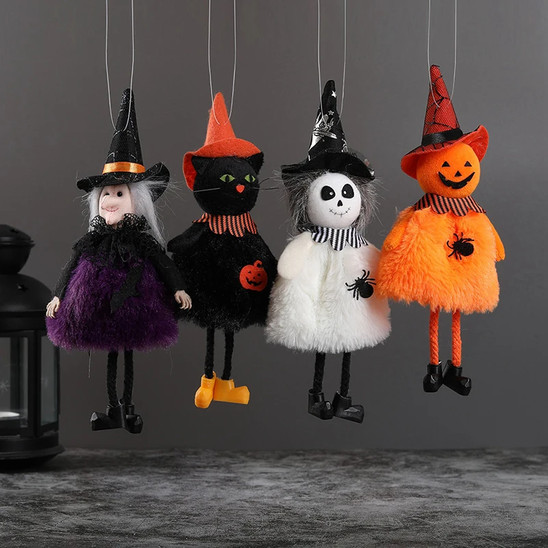 

Подвеска в виде ведьмы на Хэллоуин из черной искусственной ткани, реалистичное внутреннее украшение