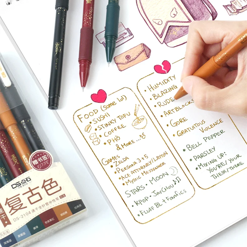 Ручка гелевая в винтажном стиле быстросохнущая 0 5 мм| |