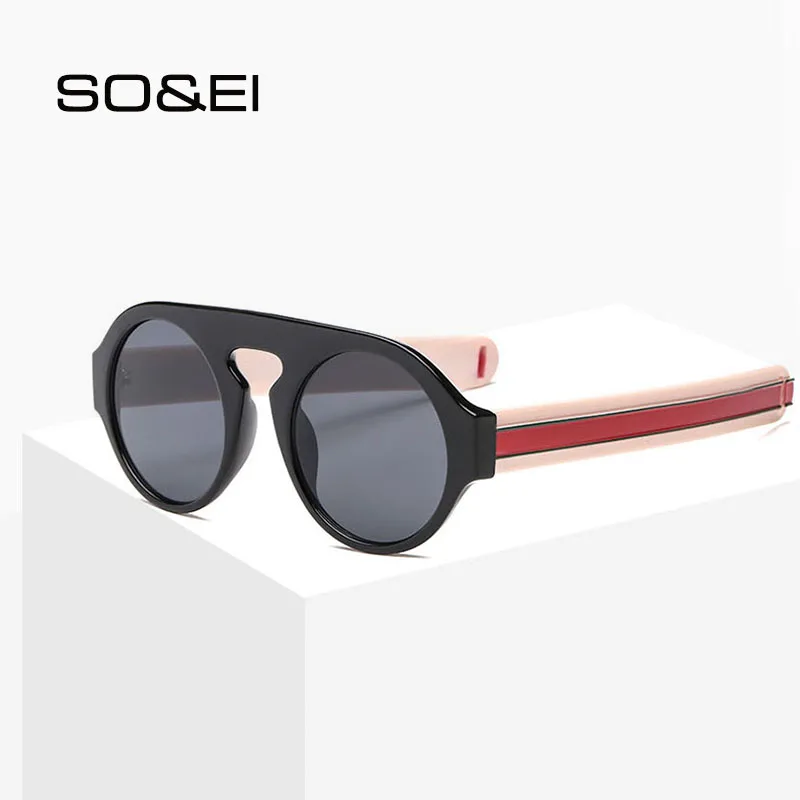SO & EI Модные Винтажные круглые трехцветные оправа женские роскошные