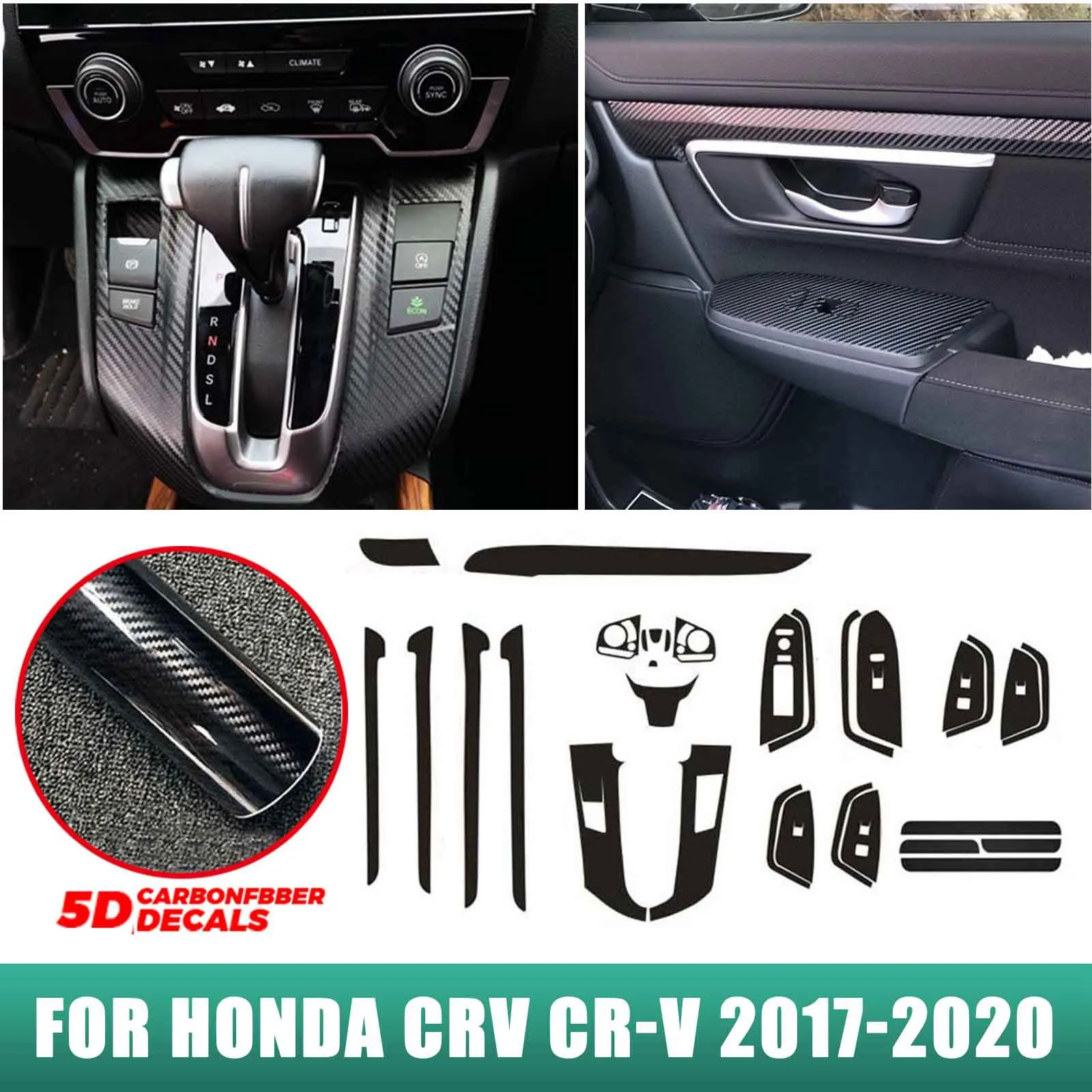 

16 шт., декоративная фотопленка для Honda CRV декоративный стикер для интерьера 2017-2020