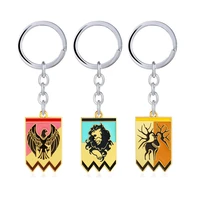 mengtuyi game fire emblem keychain men anime metal square key chain ring women bag pendant fashion jewelry llaveros brelok new
