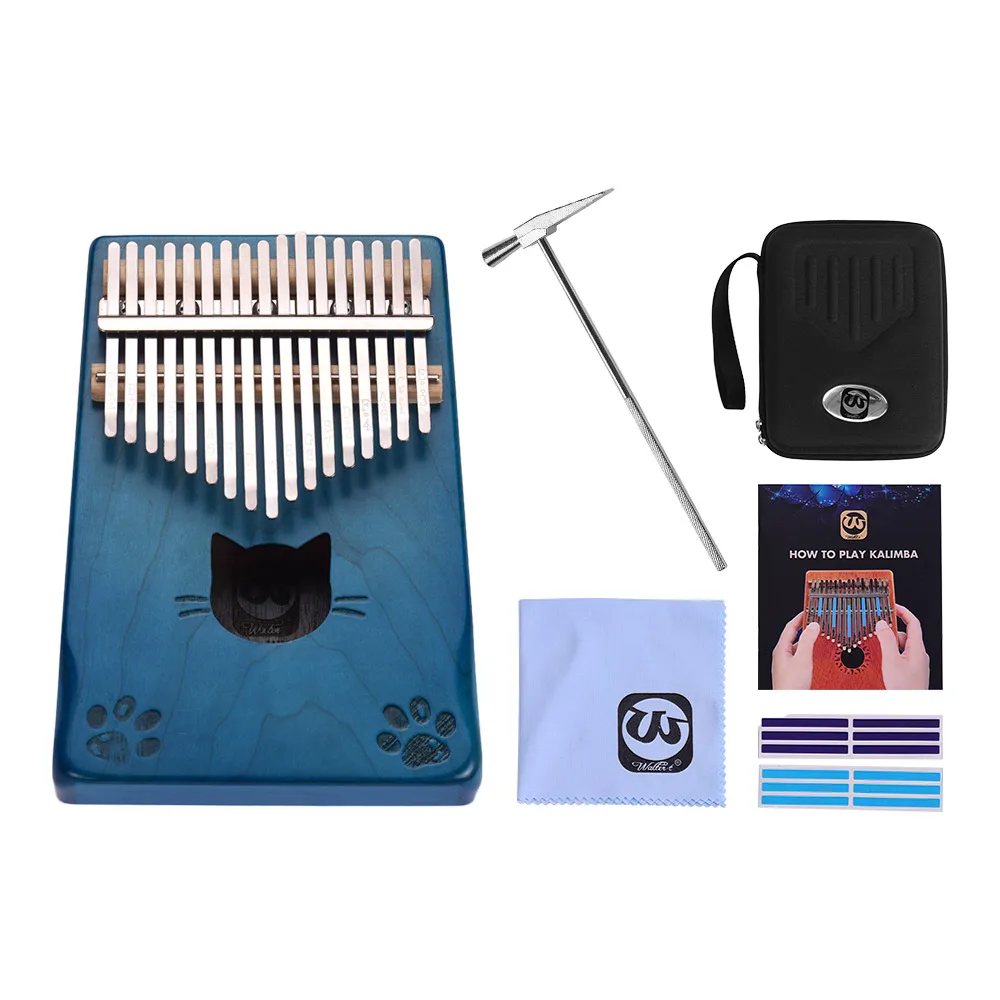 Уолтер. t Портативный 17 клавишным Kalimba игрушечное пианино Mbira клена с сумкой для