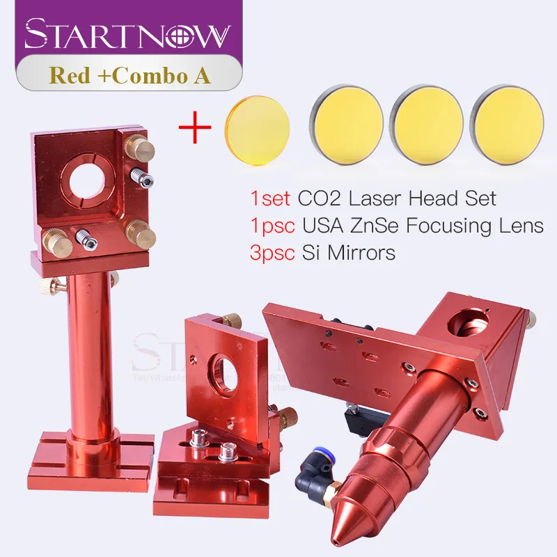 Комплект лазерной головки Startnow CO2 20 мм Фокусирующая линза и 25 Mo Si держатель для