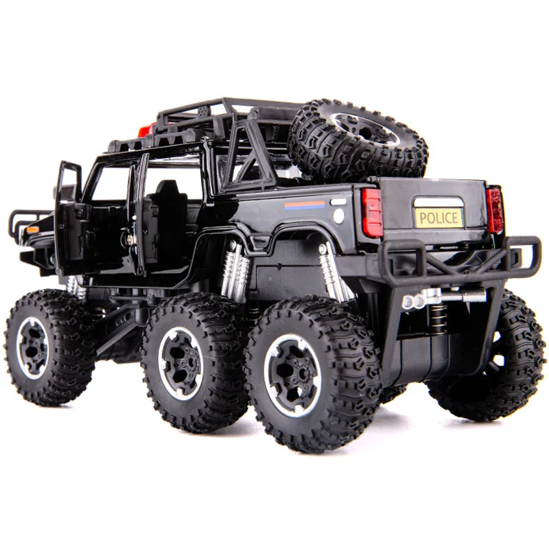 1:32 Высокая Имитация Hummer пикап шесть колес внедорожный большой сплав колеса