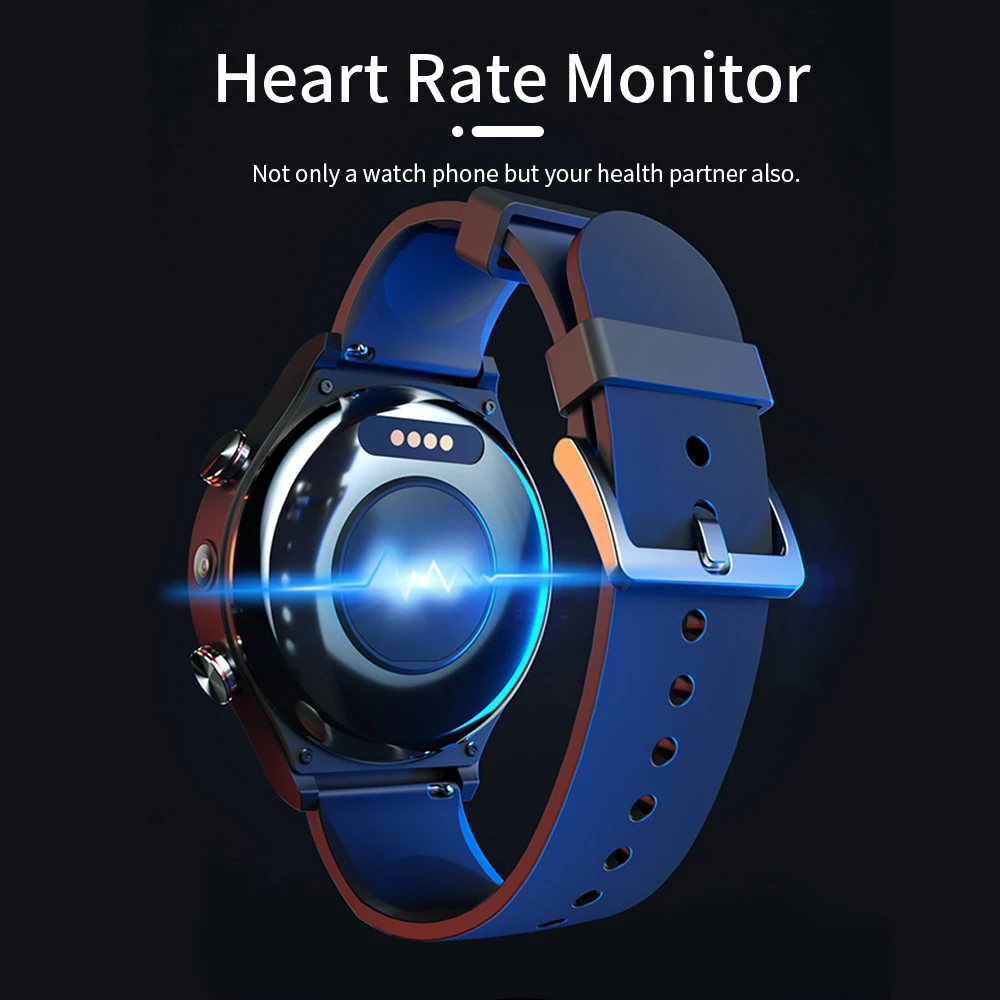 LOKMAT - Android 10.7 Smart Watch Men Women 4G Full Netcom 4+128G Heart Rate Monitoring Waterproof Phone Call For Android IOS
