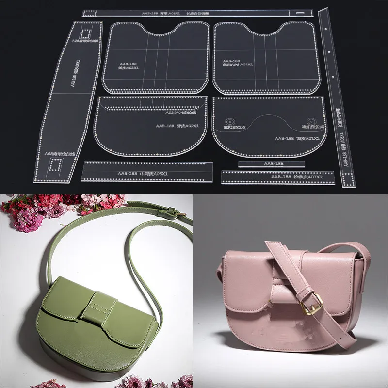 1 комплект Кожа ремесло акрил шаблон узор сумка из мягкой кожи для рукоделия DIY