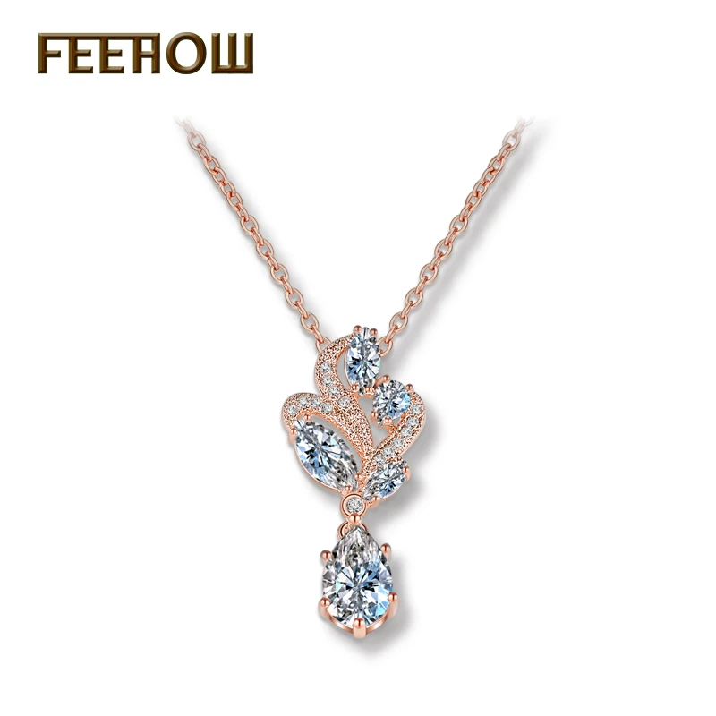 FEEHOW/Лидер продаж блестящий кристалл в форме цветка циркон камень женские