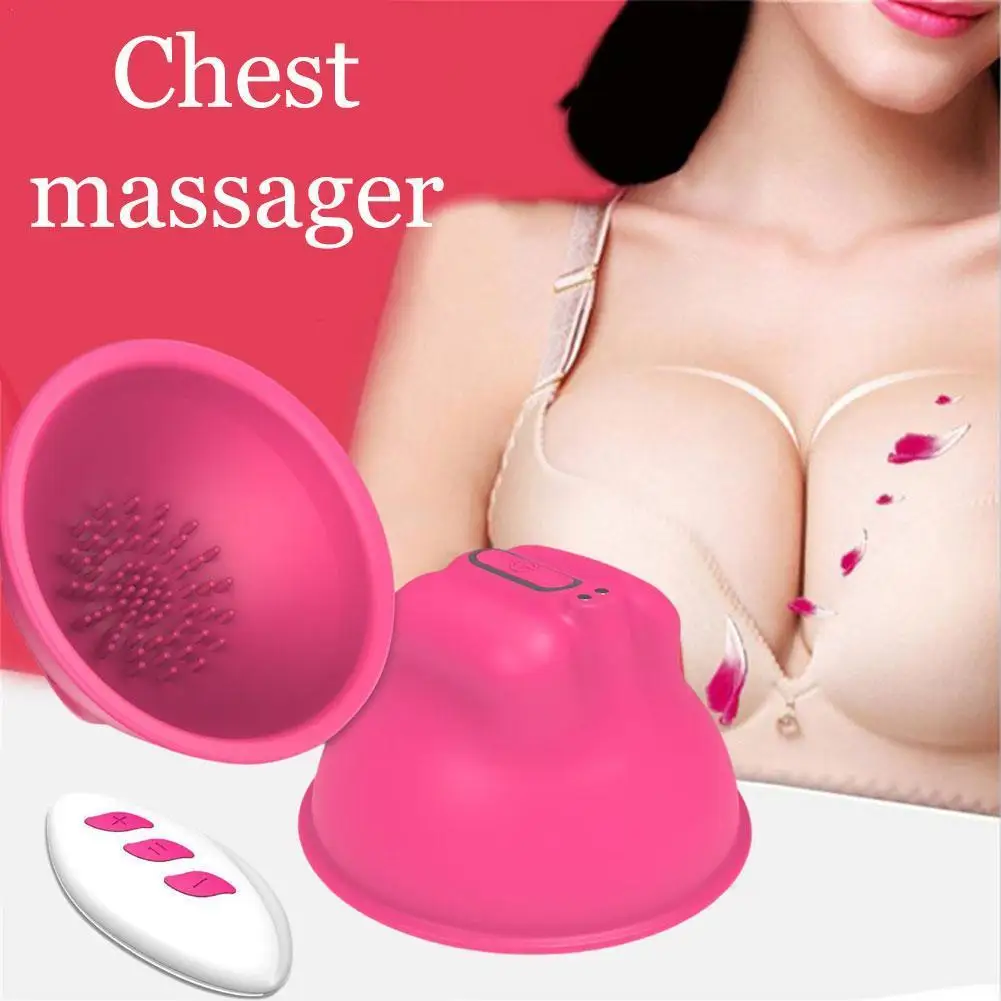 

Wireless Remote Control USB Charging Chest Massager Breast Nipple Stimulation Tease Honey Cover Massager Electric For Women