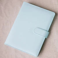 hot sale a5 notebook loose leaf ring binder leather notebooks macaron color agenda planner diary stationery office supplies