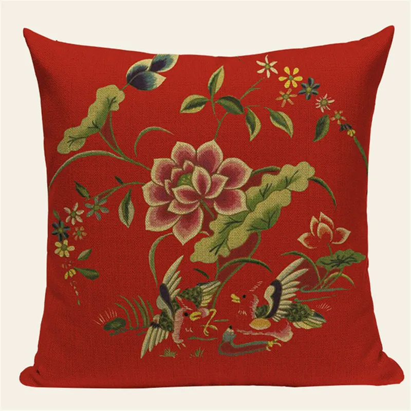 В этническом стиле Стиль с красочным печатным рисунком накидки на подушки