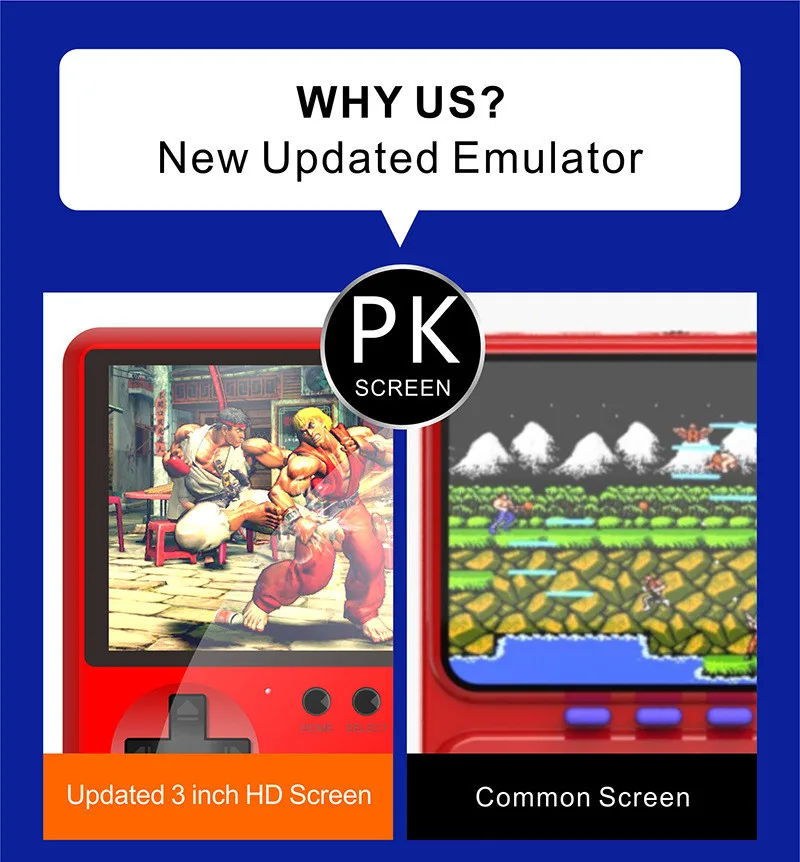Портативная игровая консоль M3S 2 8 дюйма 16 бит 10 больших эмуляторов Ретро рокер SUP