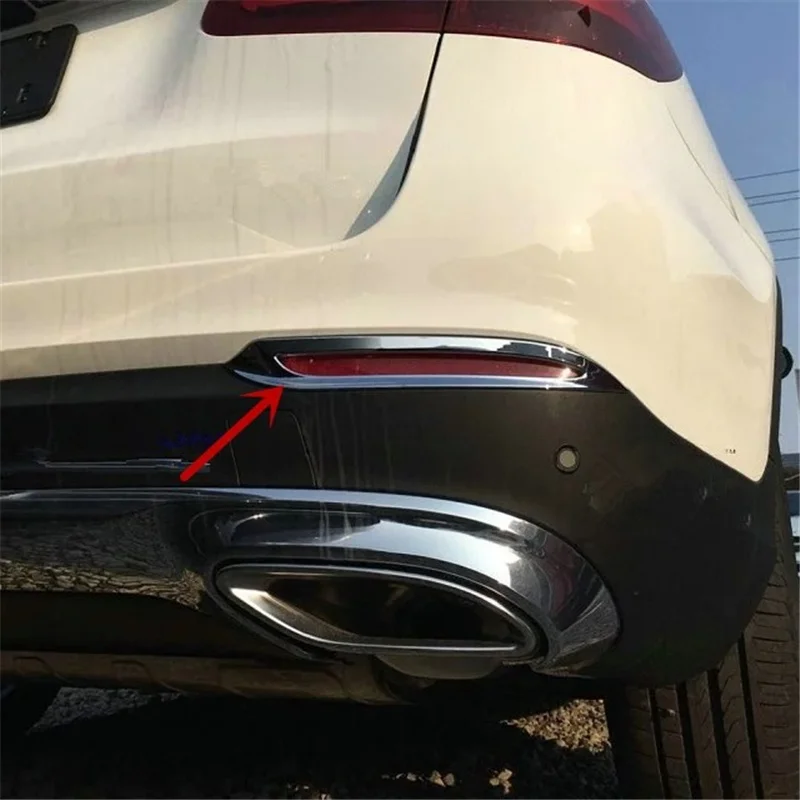 

WELKINRY car auto cover for Mercedes-Benz GLC hatchback X253 2015 2016 2017 2018 2019 ABS chrome rear tail fog lamp light trim
