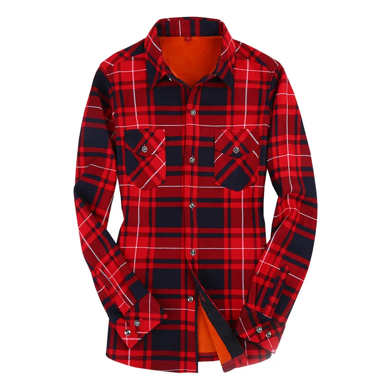 2018 зимняя фланелевая женская рубашка большого размера 4XL с длинными рукавами и