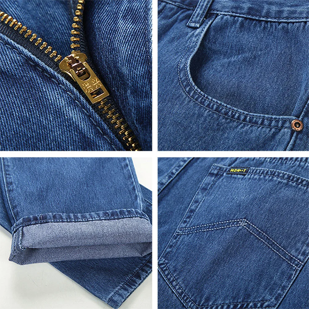 

New Arrival Loose Jeans Men Business Cotton Fabric Summer Classic Brand Straight Denim Pants for Male Casual Trousers Mens