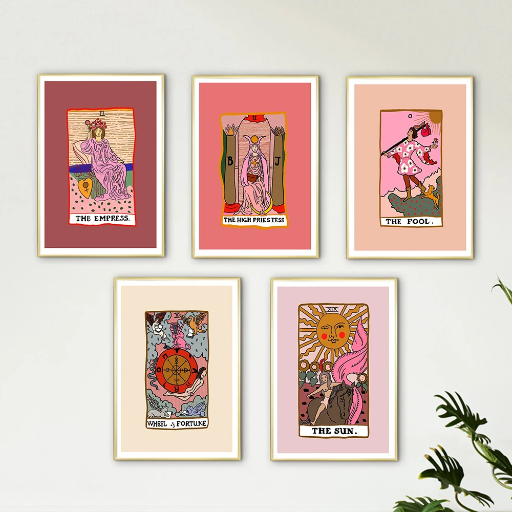 

Canvas Paintings The Empress Tarot Abstract Art Pictures The Fool Card Fortune Posters Wall Prints Bedroom Nordic Interior Decor