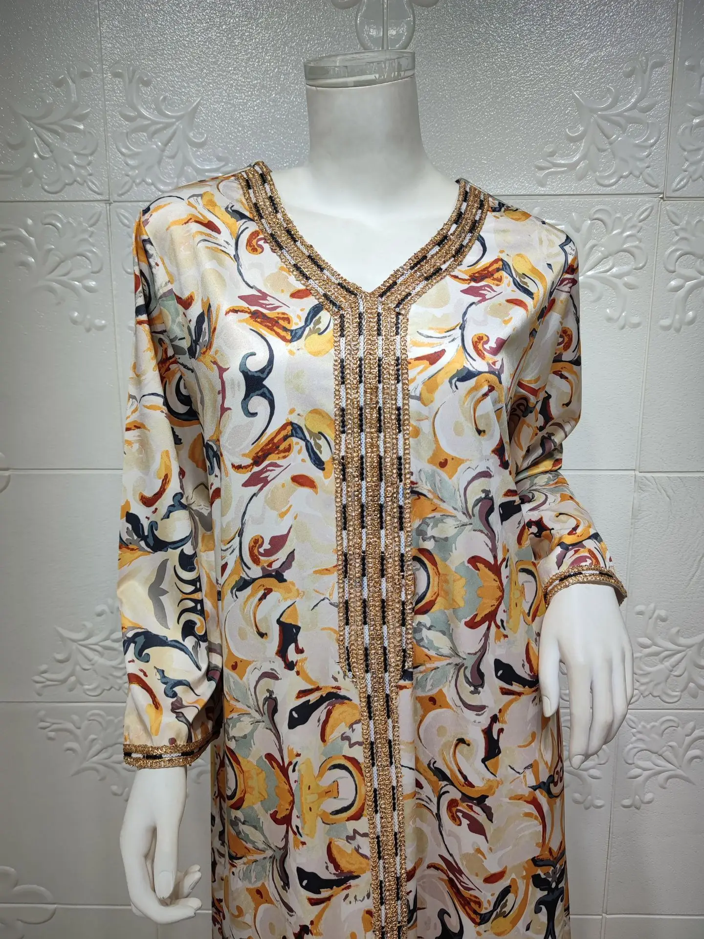 

Moroccan Kaftan Abaya Dubai Turkey Islam Muslim Long Hijab Dress Caftan Marocain Indian African Dresses for Women Djellaba Femme