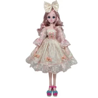 new 60cm bjd doll with princess clothes accessories 21 movable jointed dolls party gown dress toys for girls gift