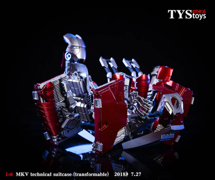 TYStoys 1/6, Мстители, Железный человек, сцена, аксессуар, чемодан, броня, MK5, шарнир, Movabe, фигурка, модель, набор
