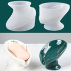 Креативная сливная Коробка для мыла, силиконовые формы, держатель для мыла в форме листа, поднос для хранения мыла ручной работы сделай сам, форма для рукоделия из смолы, Новинка