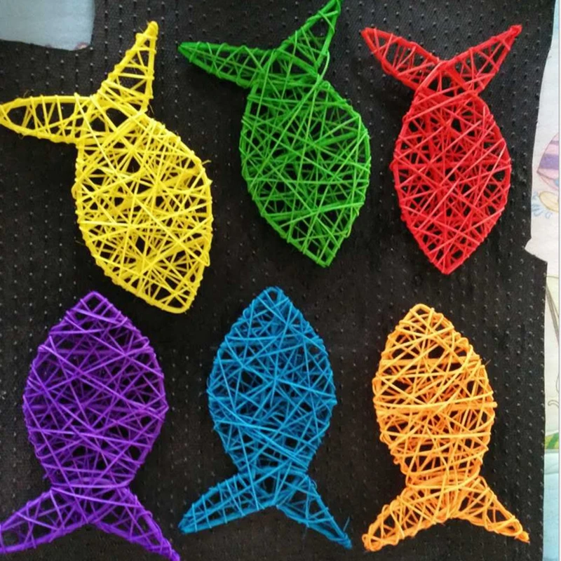 Красочный шар из ротанга пятиконечный в виде звезды и сердца Висячие огни