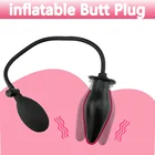 Секс-игрушка для взрослых, Анальная пробка, надувная пробка для точки G и ануса, эротический стимулятор оргазма, вагинальный вибратор, силиконовая Анальная пробка, секс-шоп