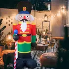 Рождественский гайковёр, 2,4 м, надувная кукла со светодиодсветильник кой, уличное светящееся праздничное украшение, надувная кукла, игрушки для сада и дома