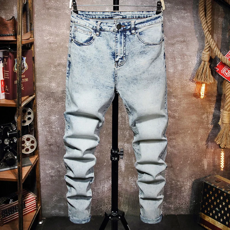 Simplicity Style Elasticity Men Jeans Blue New Fashion Skinny Student Pencil Pants Straight Male Cowboy Trousers
Simplicity Style Elasticity Men Jeans Blue New Fashion Skinny Student Pencil Pants Straight Male Cowboy Trousers