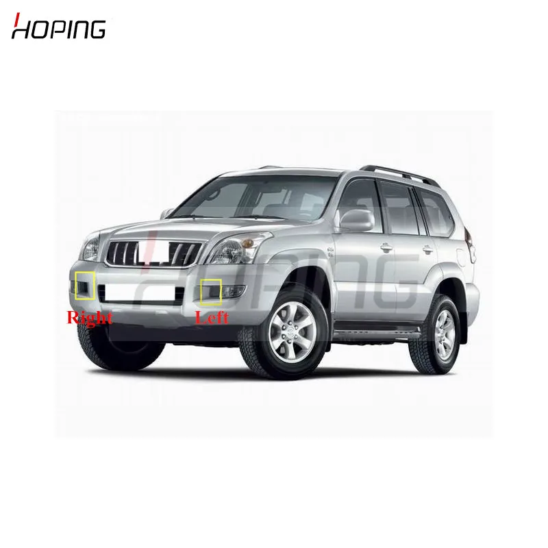 

Hoping Front Bumper Fog Light Side Trim Decoration Cover Lamp Hood For Land Cruiser Prado 2003 2004 2005 2006 2007 2008 2009