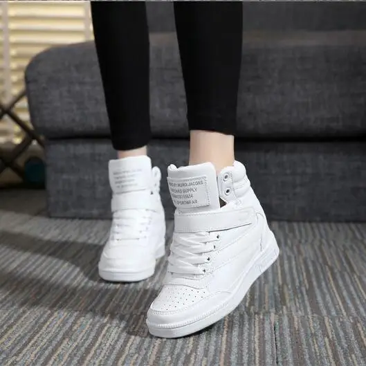 

Spring and Autumn new style invisible inside heighten 6cm women's shoes high-top board movement leisure trend single shoes women