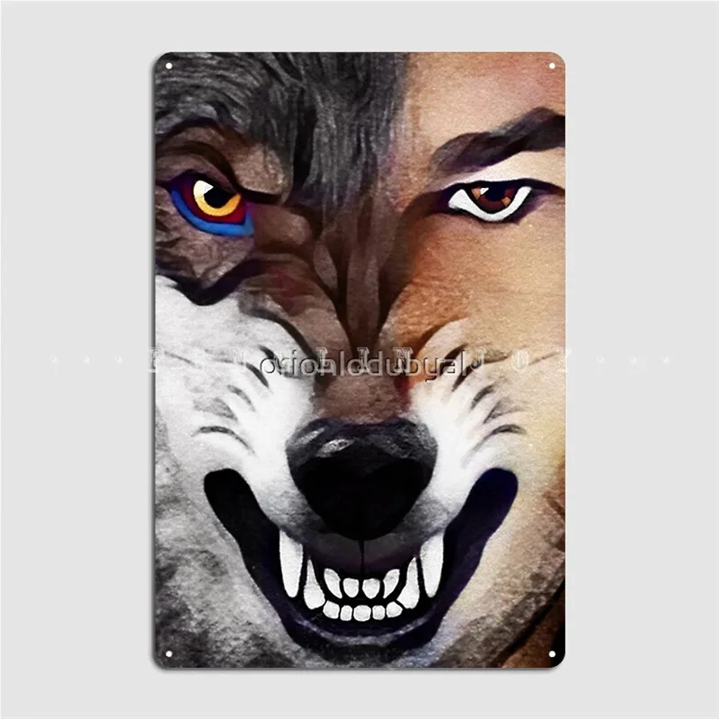 

Металлический знак Итана, оборотни, волк Бога, Настенная роспись, забавная роспись, Настенная роспись, жестяной плакат