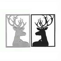 christmas metal cutting dies scrapbooking deer frame stencil album navidad cards making crafts embossing slimline dies new 2021