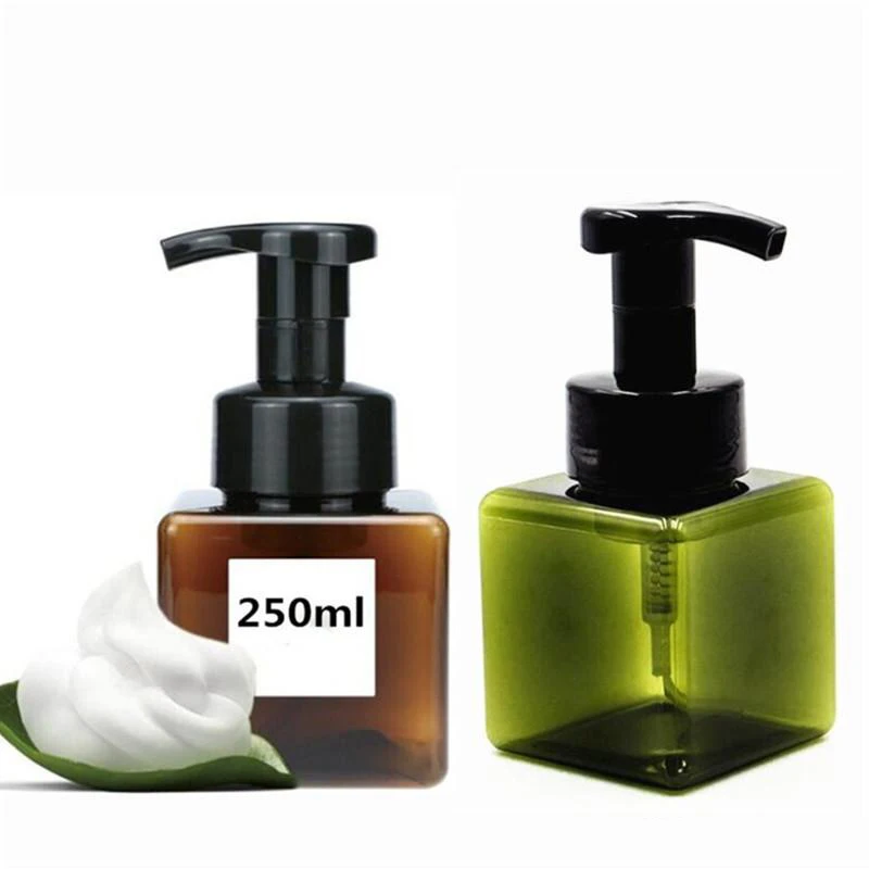 wholesal250ml/8.5oz Foaming Plastic Pump Bottle Soap Foam Dispenser Refillable Portable Empty Foaming Hand Soap Dispenser Bottle