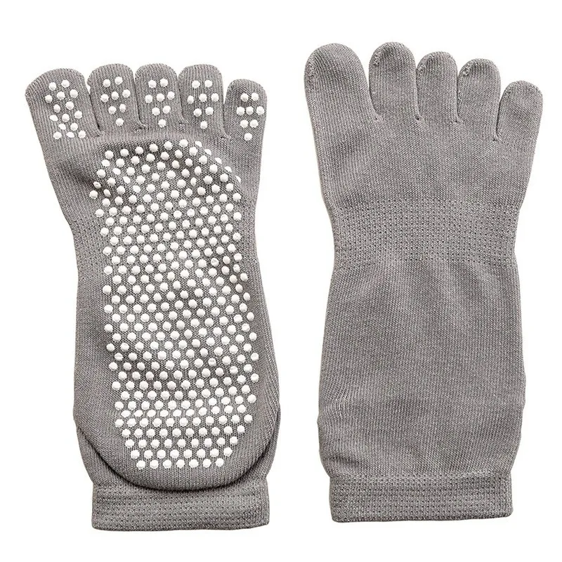 Оптовая продажа женские хлопковые дышащие Нескользящие массажные носки для йоги