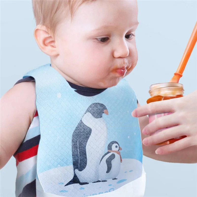 20 шт./компл. портативные детские нагрудники для кормления слюнявчик бумажные