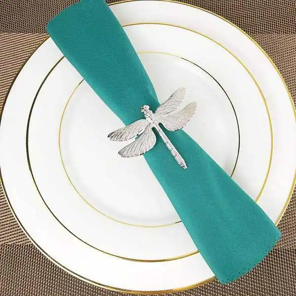 

10 Pcs Dragonfly Napkin Rings,Napkin Buckle,Napkin Ring for Hotel/Wedding/Holiday Table Dinner Party Decoration