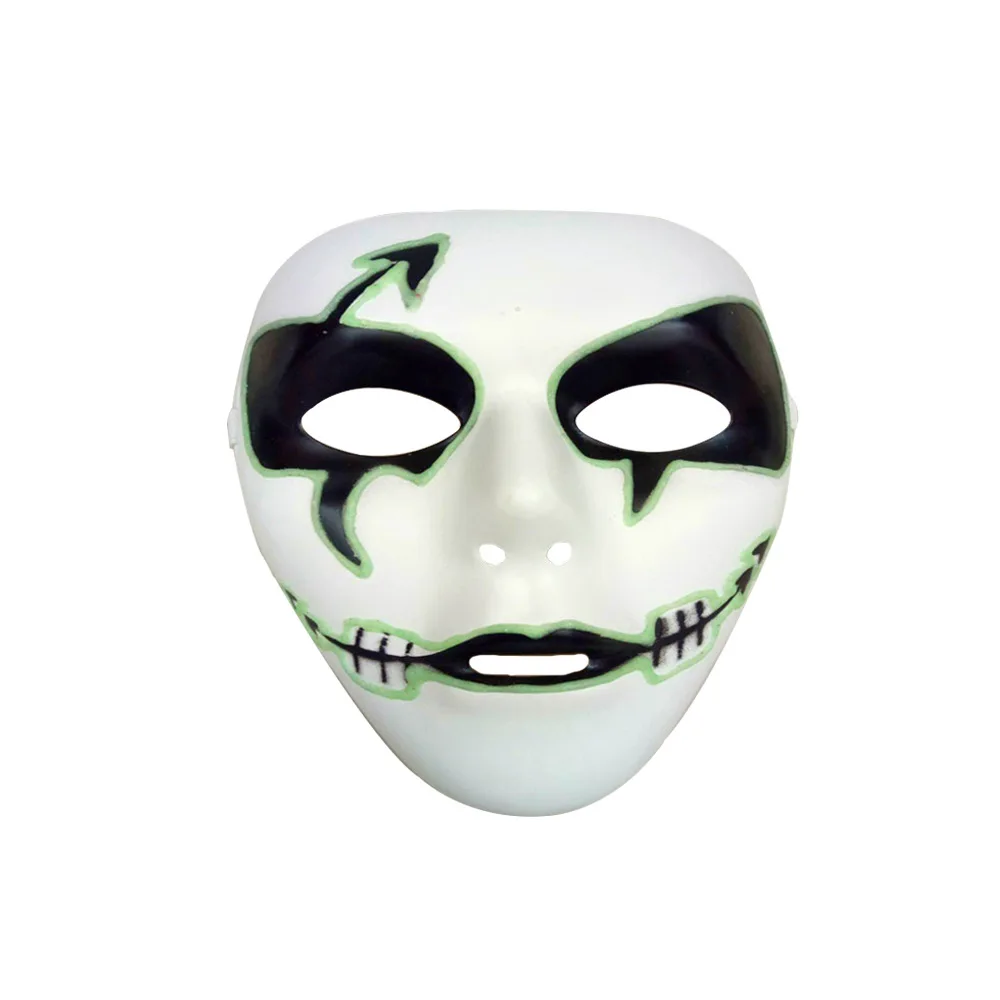 Лидер продаж светящаяся маска на Хэллоуин маскарадное платье украшение для