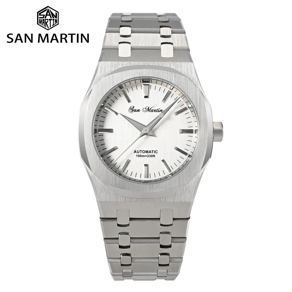 

San Martin Luxury Men Watch 38.5mm Miyota 9015 Vintage Classic Business Dress Automatic Mechanical Watches Sapphire 10Bar reloj