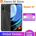 Смартфон Xiaomi Redmi 9T, 4 Гб ОЗУ, 64 Гб ПЗУ, Восьмиядерный процессор Snapdragon глобальная версия, аккумулятор 662 мА  ч, камера 48 МП, сотовый телефон 6000 дюйма FHD